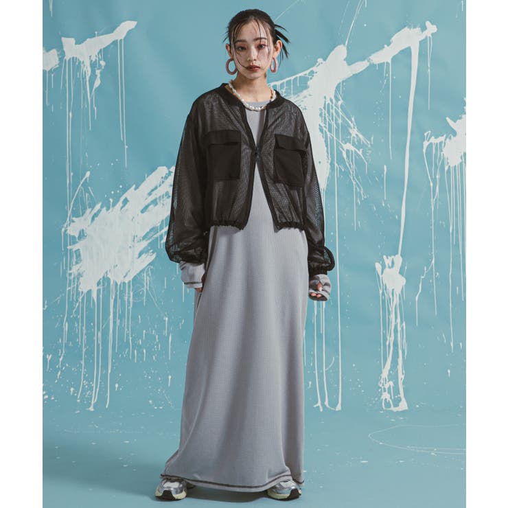 ボリュームスリーブメッシュブルゾン 韓国 夢展望 | 夢展望 | 詳細画像8 