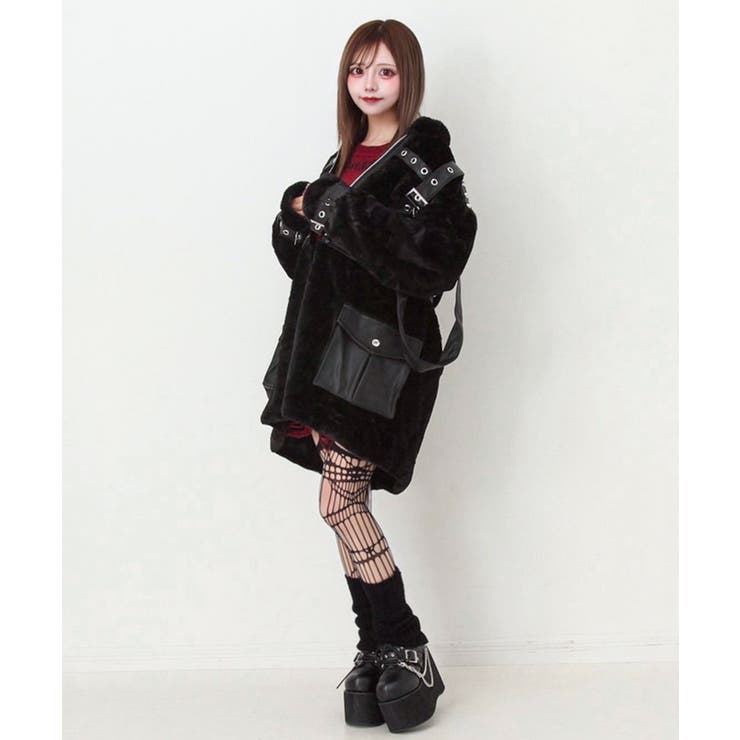 2WAYボンデージファーコート 量産型 地雷系 夢展望 | DearMyLove | 詳細画像9 