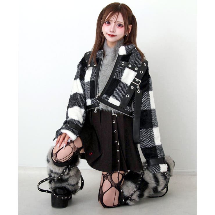 2WAYボンデージファーコート 量産型 地雷系 夢展望[品番：YU000047230