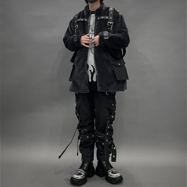 2WAYボンデージファーコート 量産型 地雷系 夢展望[品番：YU000047230