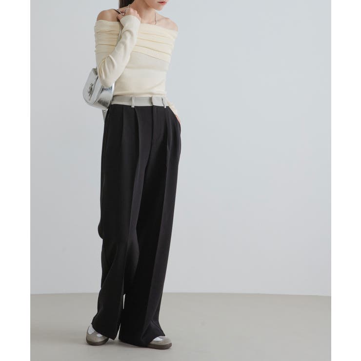 くしゅくしゅオフショルプルオーバーニット 韓国 夢展望 | 夢展望 | 詳細画像15 