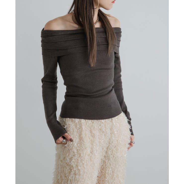 くしゅくしゅオフショルプルオーバーニット 韓国 夢展望 | 夢展望 | 詳細画像22 