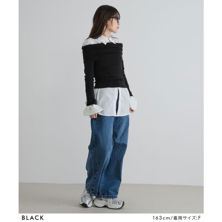 くしゅくしゅオフショルプルオーバーニット 韓国 夢展望 | 夢展望 | 詳細画像25 