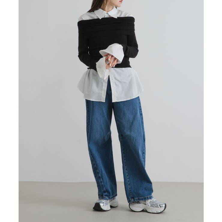 くしゅくしゅオフショルプルオーバーニット 韓国 夢展望 | 夢展望 | 詳細画像27 