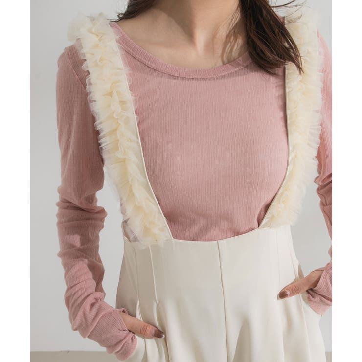 ハイウエストフリルサスペンダーパンツ 【大きいサイズ有】 韓国 夢展望 | 夢展望 | 詳細画像7 