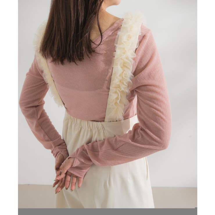 ハイウエストフリルサスペンダーパンツ 【大きいサイズ有】 韓国 夢展望 | 夢展望 | 詳細画像9 