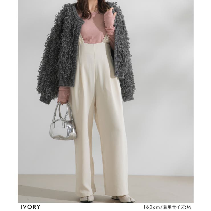 ハイウエストフリルサスペンダーパンツ 【大きいサイズ有】 韓国 夢展望 | 夢展望 | 詳細画像10 