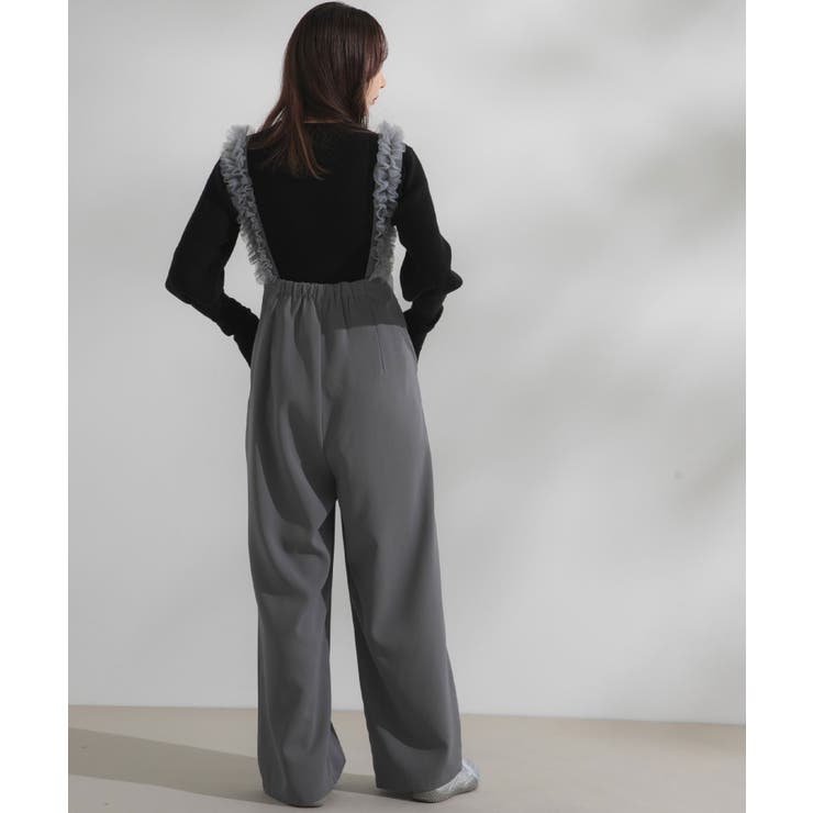 ハイウエストフリルサスペンダーパンツ 【大きいサイズ有】 韓国 夢展望 | 夢展望 | 詳細画像12 