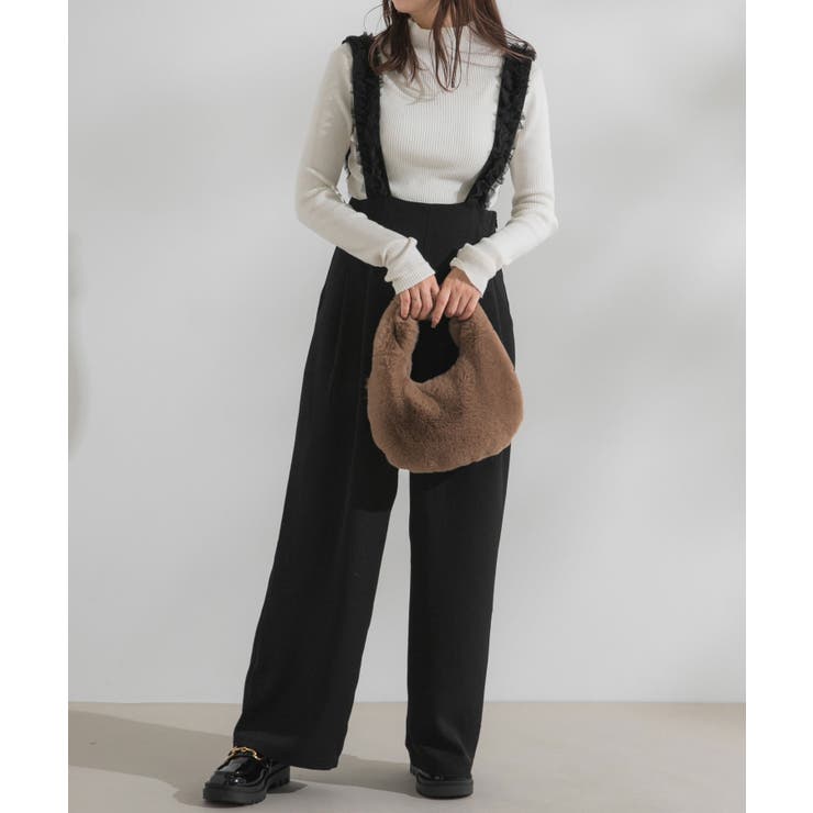 ハイウエストフリルサスペンダーパンツ 【大きいサイズ有】 韓国 夢展望 | 夢展望 | 詳細画像17 