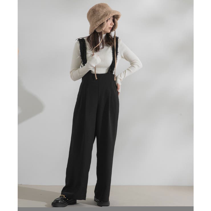 ハイウエストフリルサスペンダーパンツ 【大きいサイズ有】 韓国 夢展望 | 夢展望 | 詳細画像19 