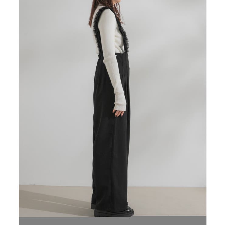 ハイウエストフリルサスペンダーパンツ 【大きいサイズ有】 韓国 夢展望 | 夢展望 | 詳細画像23 