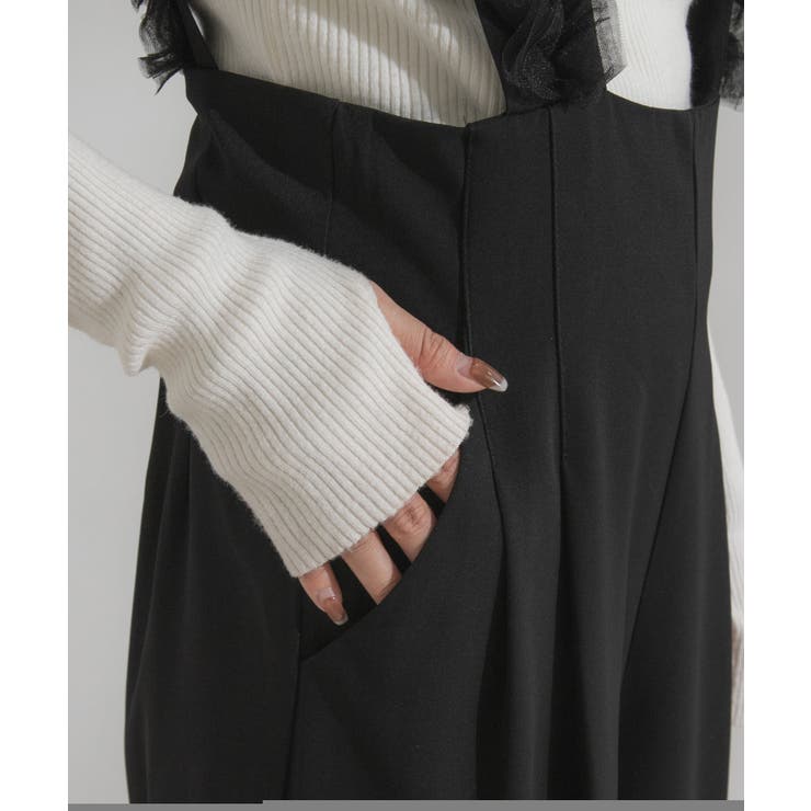 ハイウエストフリルサスペンダーパンツ 【大きいサイズ有】 韓国 夢展望 | 夢展望 | 詳細画像27 