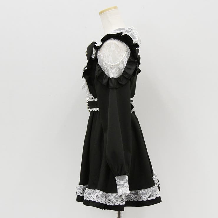 ディアマイラブ] 量産型 地雷系 服 カジュアルドレス レースパール