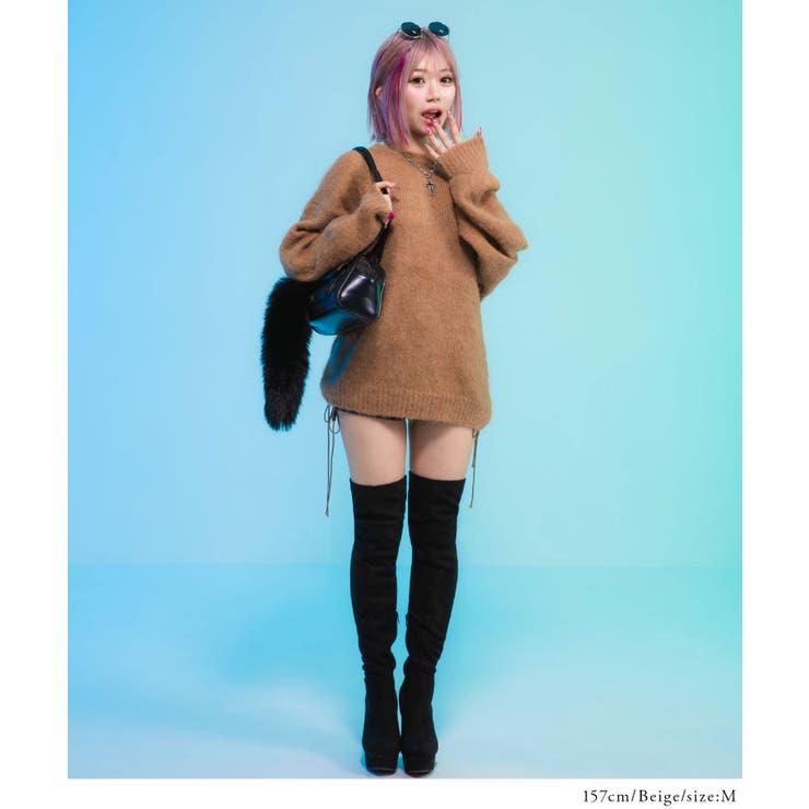 バックリボンニットチュニック 韓国 夢展望 | 夢展望 | 詳細画像6 