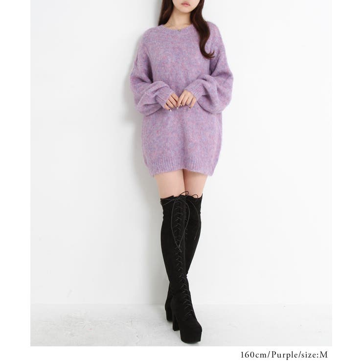 バックリボンニットチュニック 韓国 夢展望 | 夢展望 | 詳細画像2 