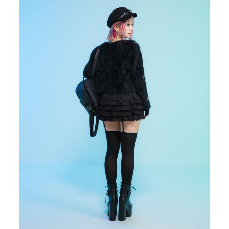 ビジューふわふわシャギーニットカーディガン 韓国 夢展望 | 夢展望 | 詳細画像14 