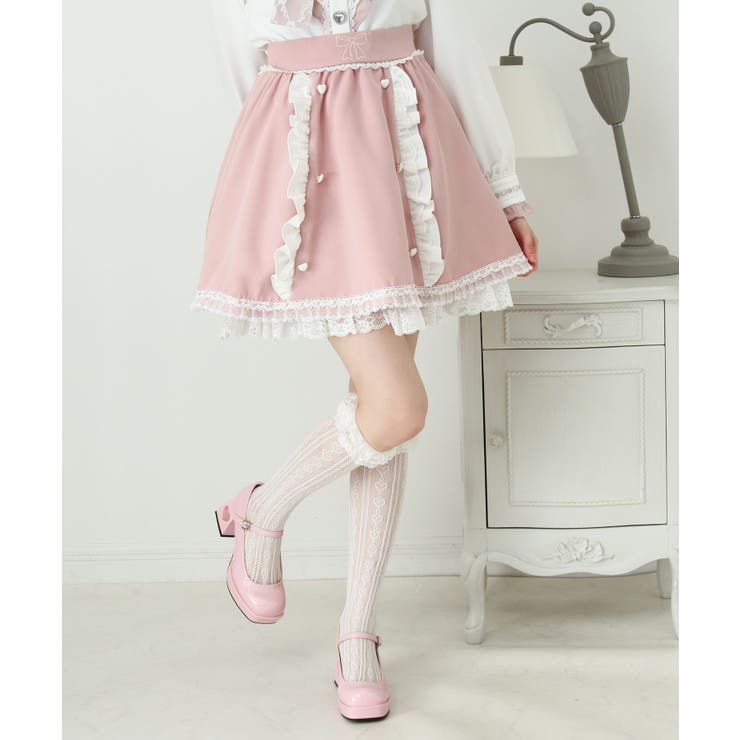 リボン刺繍ギャザースカート 量産型 地雷系 夢展望 | DearMyLove | 詳細画像4 