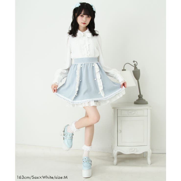 リボン刺繍ギャザースカート 量産型 地雷系 夢展望 | DearMyLove | 詳細画像9 