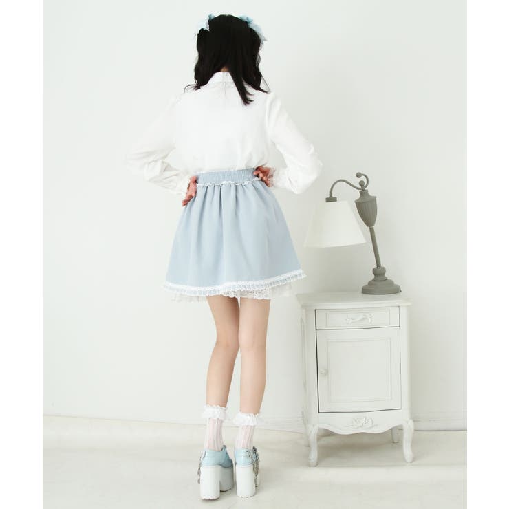 リボン刺繍ギャザースカート 量産型 地雷系 夢展望 | DearMyLove | 詳細画像14 