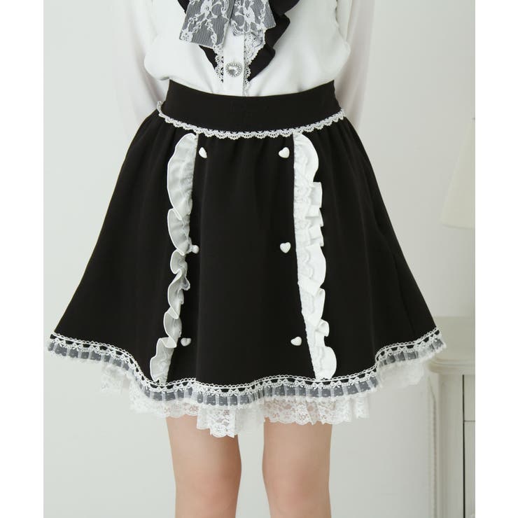 リボン刺繍ギャザースカート 量産型 地雷系 夢展望 | DearMyLove | 詳細画像18 