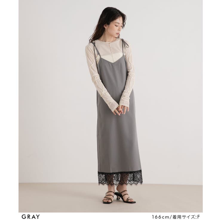 ツイルレースキャミワンピース 韓国 夢展望 | 夢展望 | 詳細画像23 