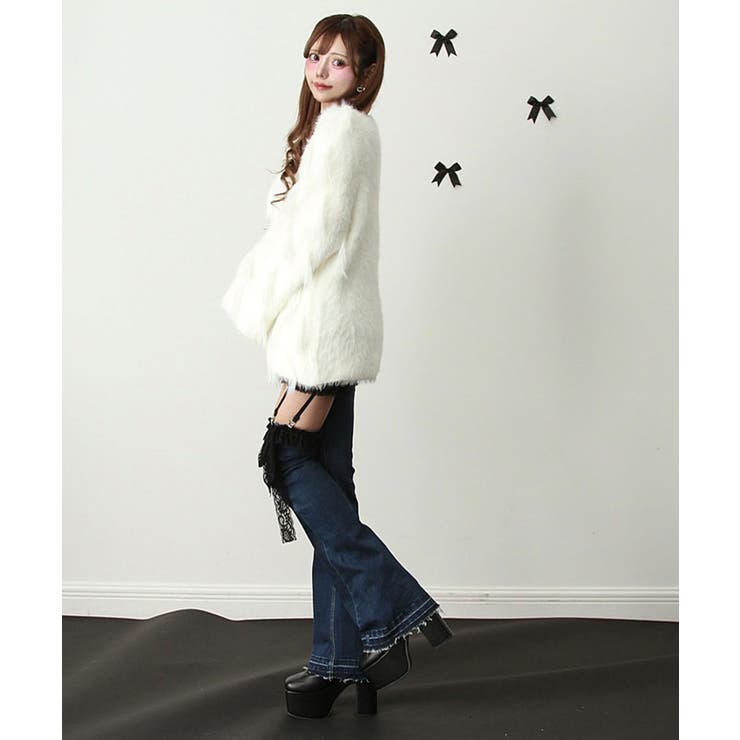 シャギーフリンジゆるニットトップス 韓国 夢展望 | 夢展望 | 詳細画像4 