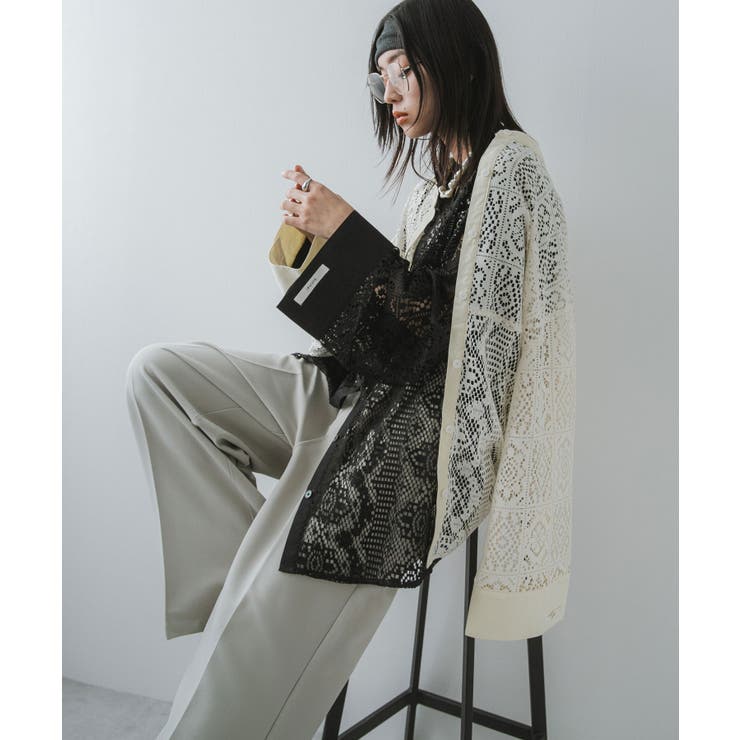 パッチワークレースオーバーサイズシャツ 韓国 夢展望 | 夢展望 | 詳細画像21 