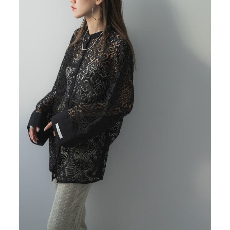 パッチワークレースオーバーサイズシャツ 韓国 夢展望 | 夢展望 | 詳細画像24 