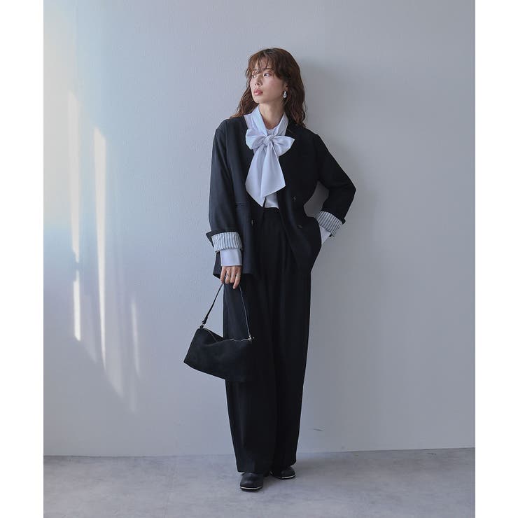 リボンタイロングカフスブラウス【大きいサイズ有】 韓国 夢展望 | 夢展望 | 詳細画像7 