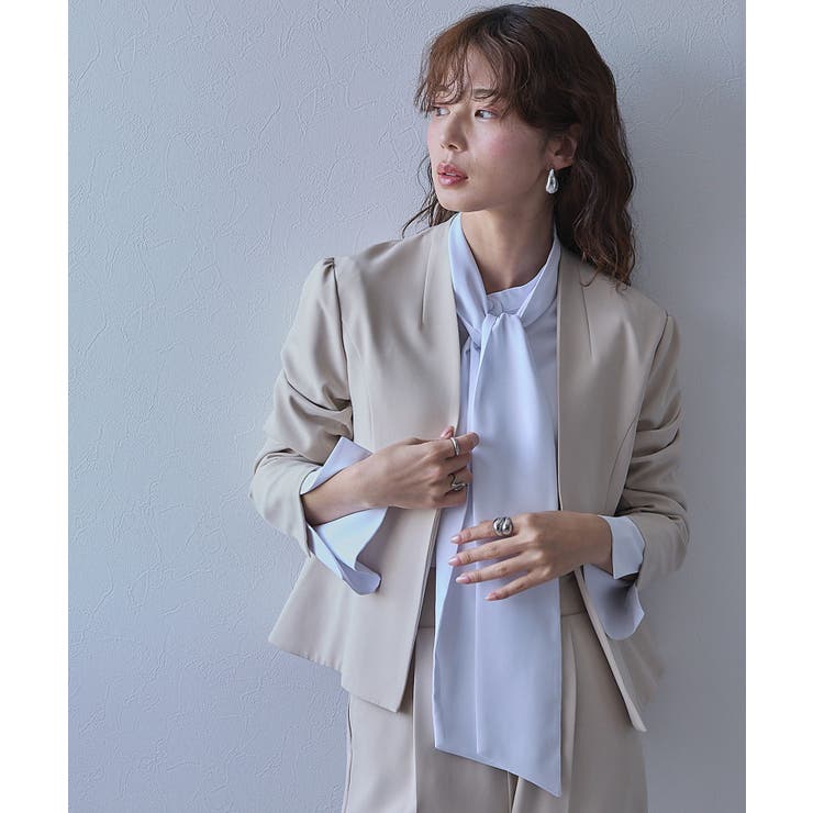 リボンタイロングカフスブラウス【大きいサイズ有】 韓国 夢展望 | 夢展望 | 詳細画像11 