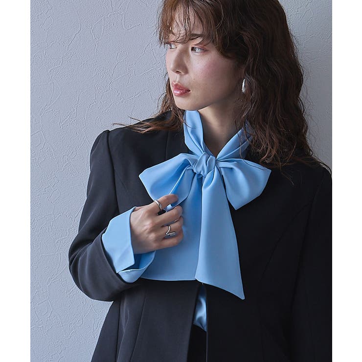 リボンタイロングカフスブラウス【大きいサイズ有】 韓国 夢展望 | 夢展望 | 詳細画像16 