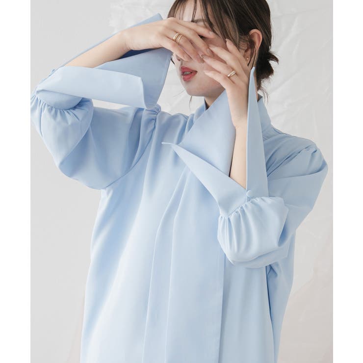 リボンタイロングカフスブラウス【大きいサイズ有】 韓国 夢展望 | 夢展望 | 詳細画像27 