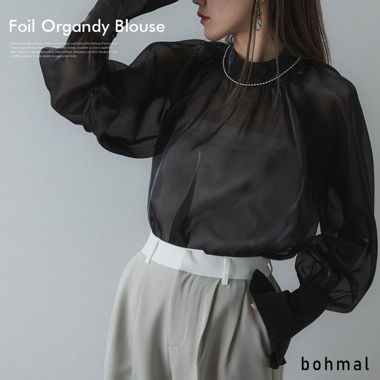 箔オーガンジーブラウス 韓国 夢展望 bohmal(ボマール) | 夢展望 | 詳細画像1 