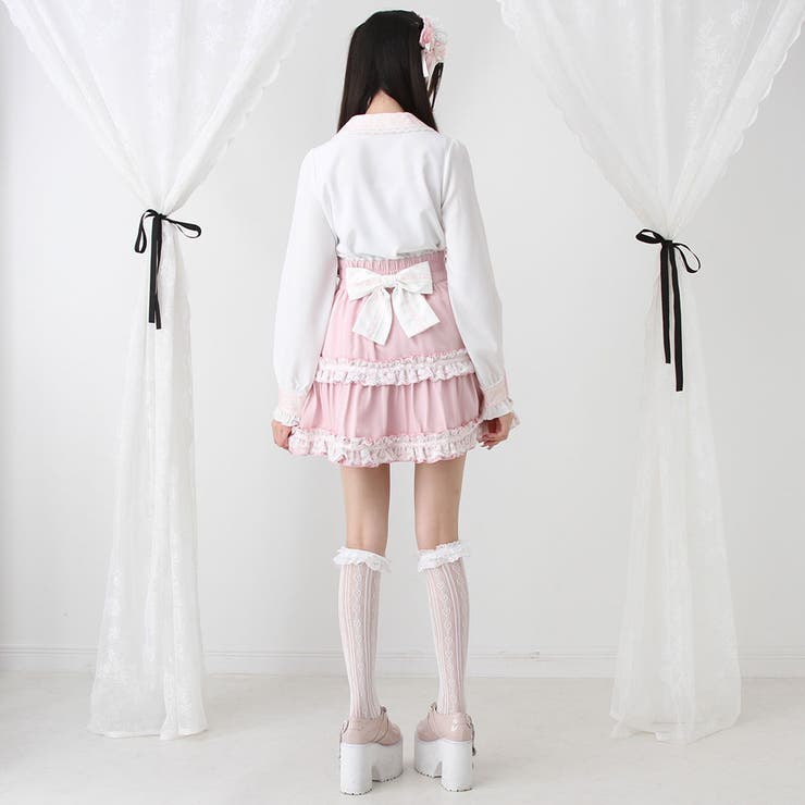 キラキラビジュレースリボンブラウス 量産型 地雷系 夢展望 | DearMyLove | 詳細画像8 