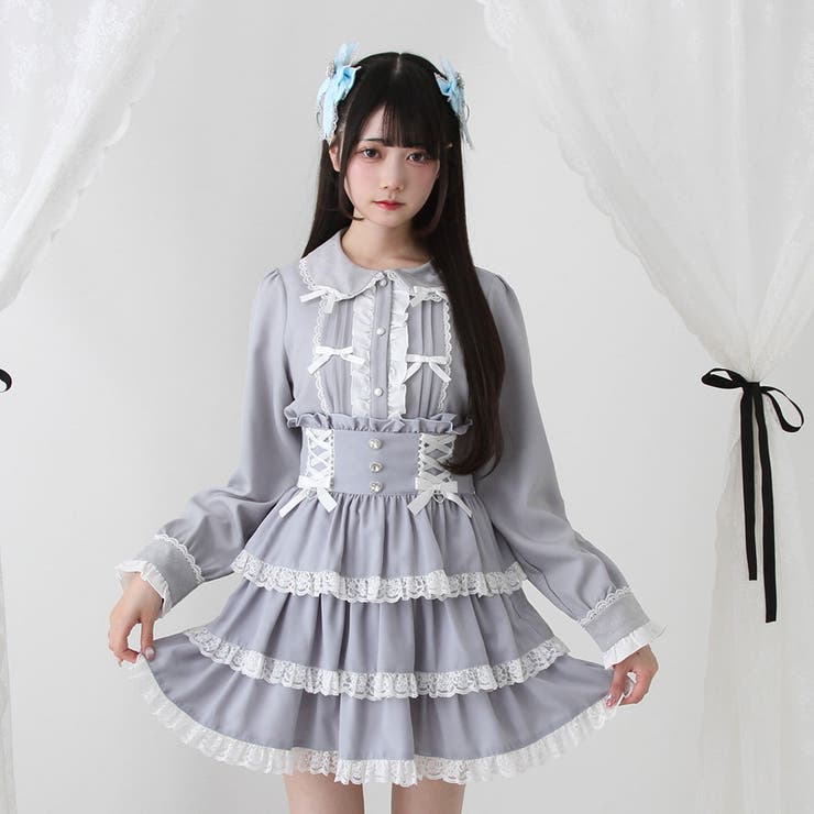 キラキラビジュレースリボンブラウス 量産型 地雷系 夢展望 | DearMyLove | 詳細画像18 