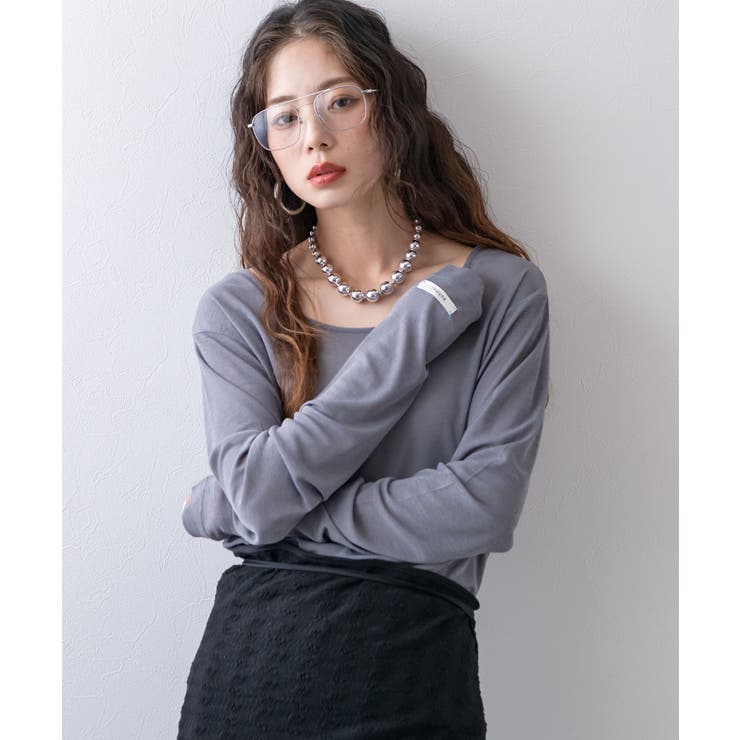 前後2wayシアーロングトップス シアートップス 韓国 夢展望 | 夢展望 | 詳細画像65 