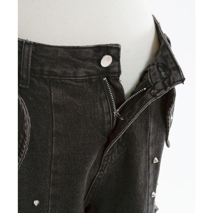 スタッズピンク十字架デニムパンツ 韓国 夢展望 | 夢展望 | 詳細画像12 