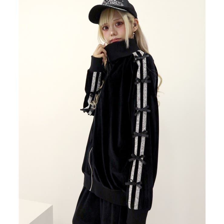 パーカー ビジューラインスタンドカラーベロアジャージパーカー レディース 535283-03_1400x.jpg?v=1736835562