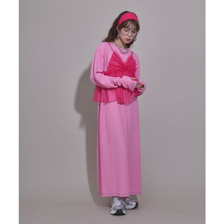 ワッフルボリュームマキシワンピース 韓国 夢展望 | 夢展望 | 詳細画像14 