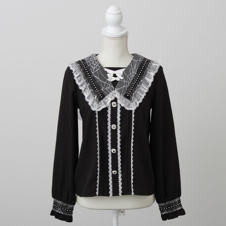 角襟クモレーススタッズブラウス 量産型 地雷系 夢展望 | DearMyLove | 詳細画像20 