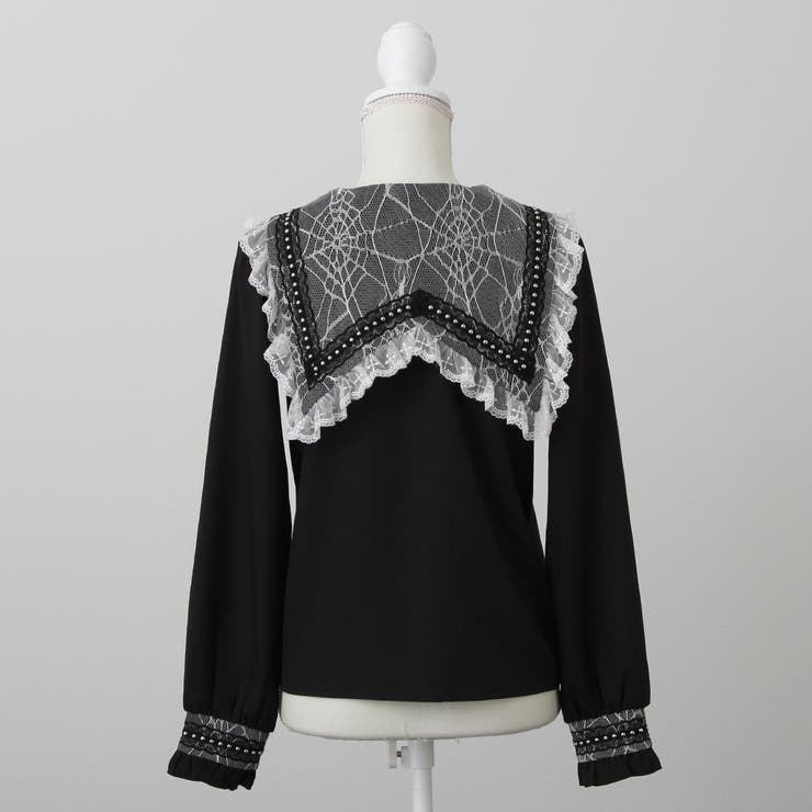 角襟クモレーススタッズブラウス 量産型 地雷系 夢展望 | DearMyLove | 詳細画像21 