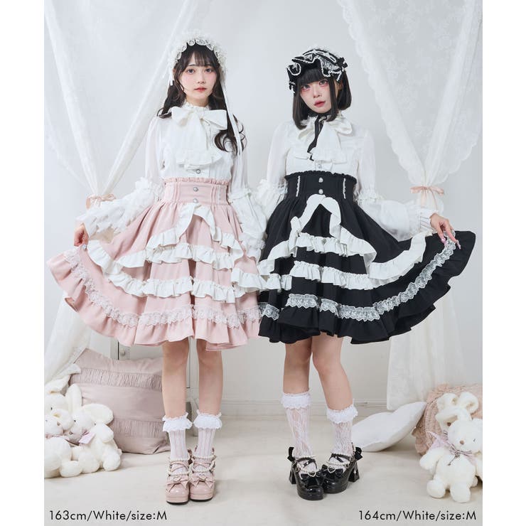 フリルハイネックレースリボンプリンセスブラウス 量産型 地雷系 夢