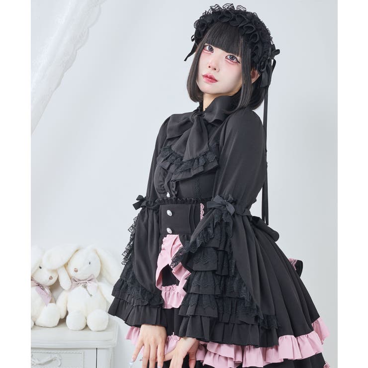フリルハイネックレースリボンプリンセスブラウス 量産型 地雷系 夢
