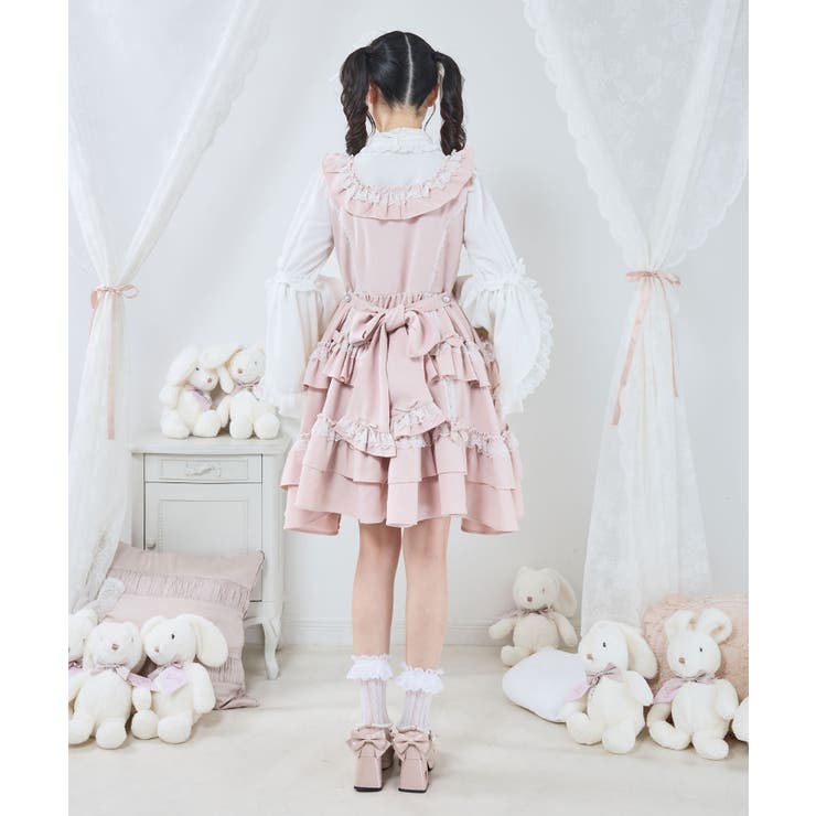 フリルたっぷりはしごレースリボンジャンスカ 量産型 地雷系 夢展望 | DearMyLove | 詳細画像8 