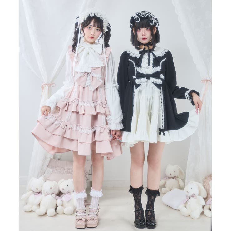 フリルたっぷりはしごレースリボンジャンスカ 量産型 地雷系 夢展望 | DearMyLove | 詳細画像28 