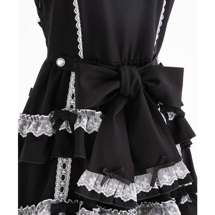 フリルたっぷりはしごレースリボンジャンスカ 量産型 地雷系 夢展望 | DearMyLove | 詳細画像43 