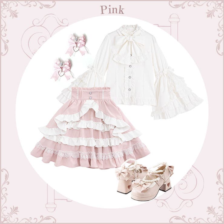 フリルたっぷりリボンスカート 量産型 地雷系 夢展望 | DearMyLove | 詳細画像2 