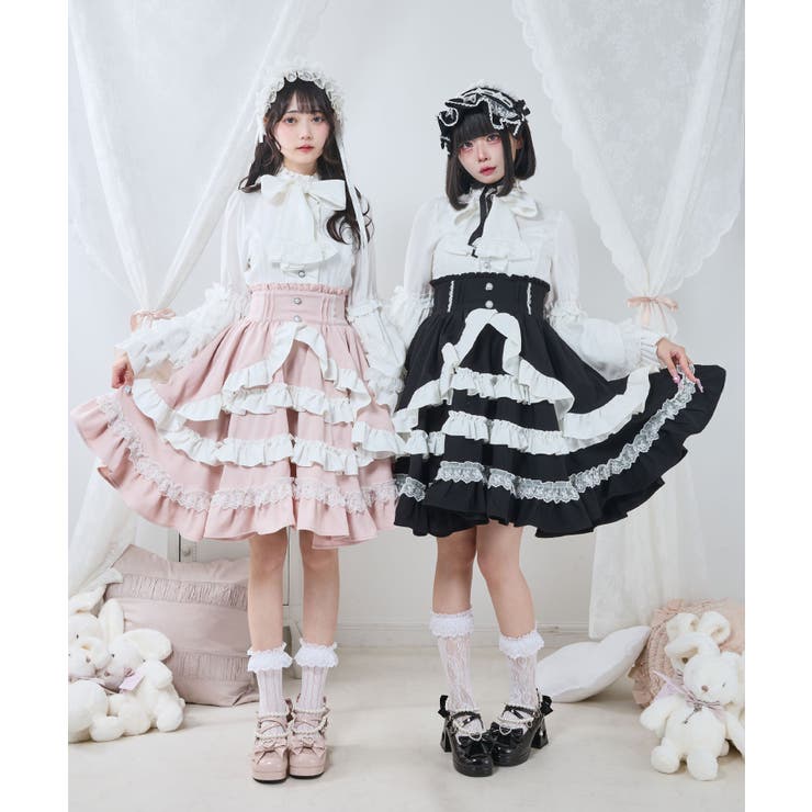 フリルたっぷりリボンスカート 量産型 地雷系 夢展望 | DearMyLove | 詳細画像15 