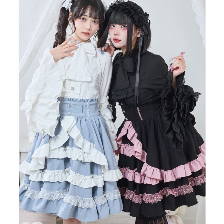 フリルたっぷりリボンスカート 量産型 地雷系 夢展望 | DearMyLove | 詳細画像21 