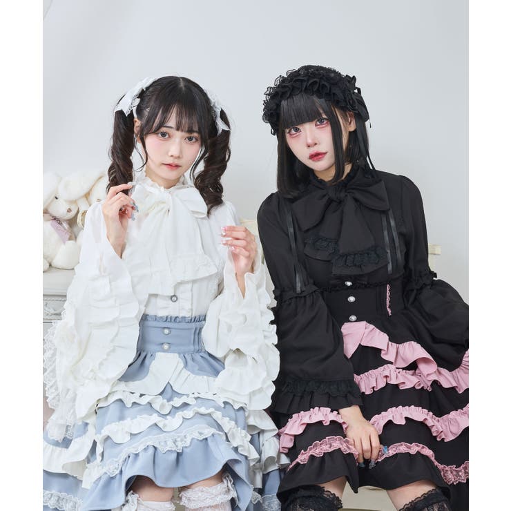 フリルたっぷりリボンスカート 量産型 地雷系 夢展望 | DearMyLove | 詳細画像22 